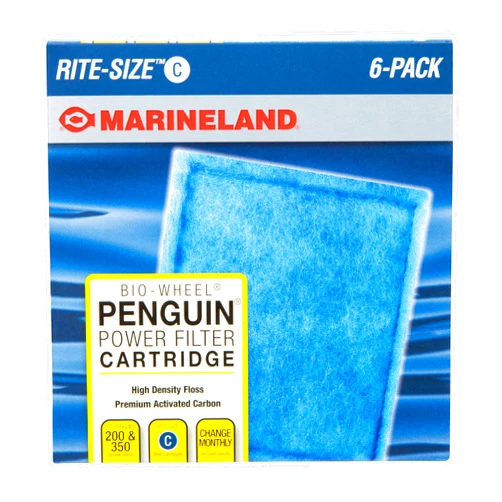 Marineland Penguin Bio-Wheel Replacement Power Filter Cartridges, For Aquarium Filtration, Rite-Size C, 6 Count