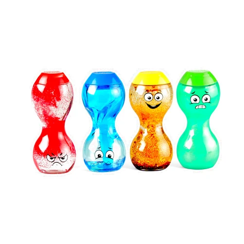 hand2mind Express Your Feelings Sensory Bottles- Primary Emotions, Toddler Sensory Toys, Quiet Fidget Toys, Play Therapy Toys, Calm Down Corner Supplies, Calming Corner, Social Emotional Learning