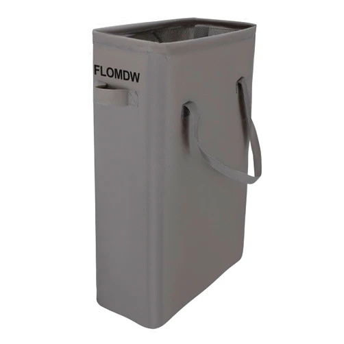 FLOMDW Laundry Basket Dirty Clothes Basket with Handles Foldable Laundry Basket for Clothes Tall Laundry Basket for Laundry Room Bag Dorm Bedroom 50L (Grey)