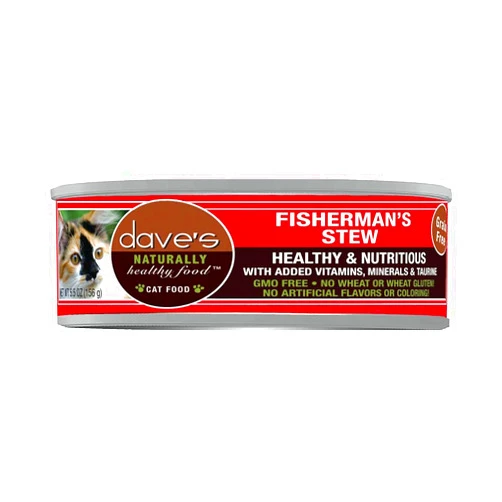 Dave's Pet Food Naturally Healthy Grain Free Shredded Fisherman Cat Food 5.5 Oz X 24 Count (DP11663)