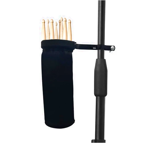 Zhuohai Drumstick Container Bag, Drum Stick Holder Drumstick Nylon Bag for Drum Set Clamp on Stick Holder Bag Container(black)