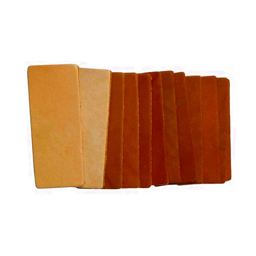 Leather Unlimited Leather Practice Pieces Pack 12 - Oak Vegetable Leather Practice Pieces for Crafting Bookmarks and Key Fobs - Can Be Personalized (1.5