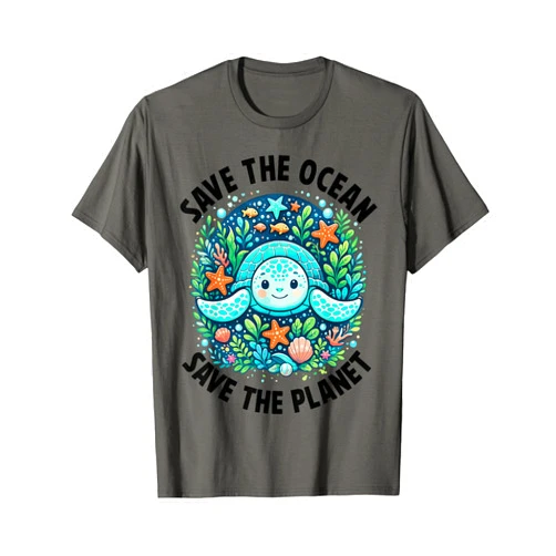 Happy Earth Day Save Our Planet Environment Tee Save The Ocean Save The Planet Earth Day Turtle Environment T-Shirt