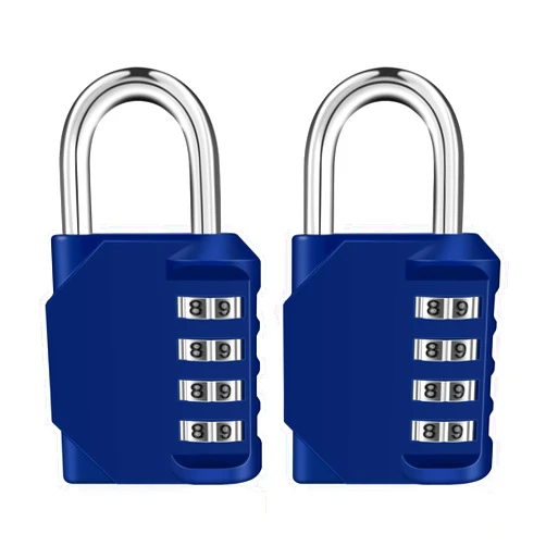 ZHEGE Combination Lock 2 Pack, 4 Digit Padlock for Gym, Employee, School, Fence. Hasp Cabinet & Storage - Set Your Own Keyless Resettable Combo