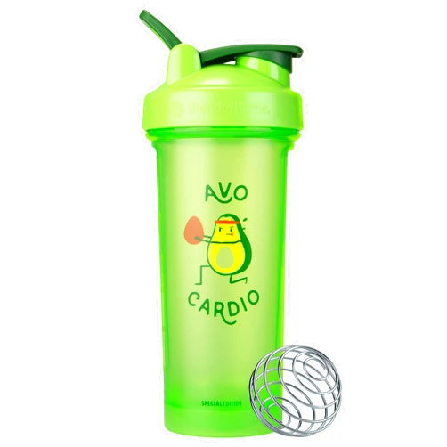 BlenderBottle Just for Fun Classic V2 Shaker Bottle Perfect for Protein Shakes and Pre Workout, 28-Ounce, Avo Cardio