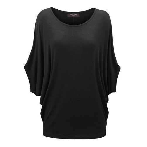 Made By Johnny Women's Scoop Neck Half Sleeve Batwing Dolman Top - Plus Size