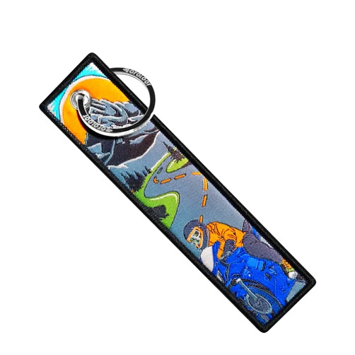 MotoLoot Keychain for Motorcycles, Scooters, Cars and Gifts (Sunset Twisties)