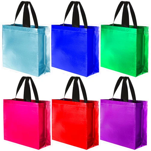 Plzrme 12 Pcs Reusable Gift Bags,Mix Color Gift Bags Large Size,Sparkle Gift Bags Perfect as Goodie Bags,Party Favor Bags,6 Colors Shiny Gift Bags with Handle for Birthday,Wedding,Party, 13