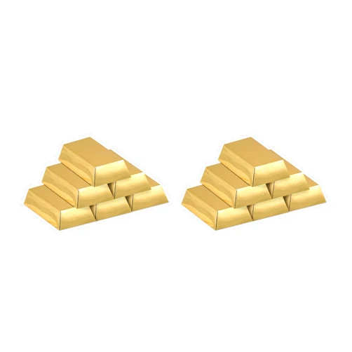 Beistle 12 Piece Shiny Gold Bar Paper Favor Treat Boxes For Pirate Theme Birthday Party Western And Casino Decorations, 3
