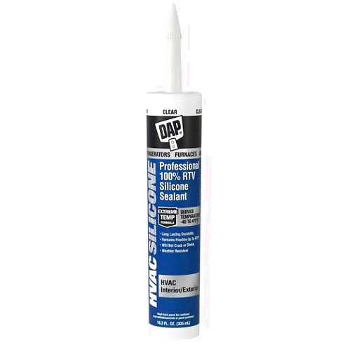 DAP 08011 80119 HVAC Professional 100% Rtv Silicone Sealant, 10.3 Fl-Oz, Clear