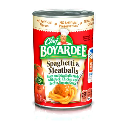Chef Boyardee Spaghetti and Meatballs Can Pasta, Canned Food, 14.5 OZ Can (24 Cans)