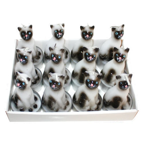 Rusepin NAF Imports Tea light candles | Cute Cat Shaped | Long Burning | Accessories for Birthdays, Spas, or Everyday Home Décor | Set of 12
