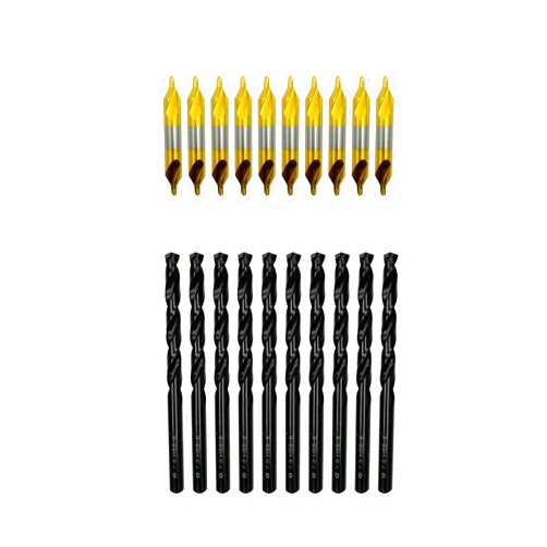 DelitonGude 7.0mm Twist Drill Bit with 3.0mm Center Drill bit for Metalworking