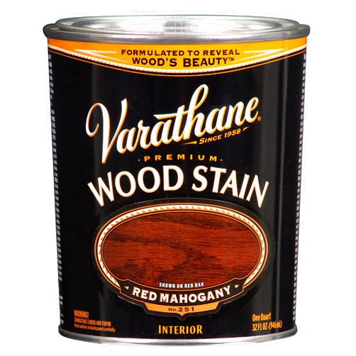 Varathane 211724H-2PK Premium Wood Stain, Quart, Red Mahogany, 2 Pack