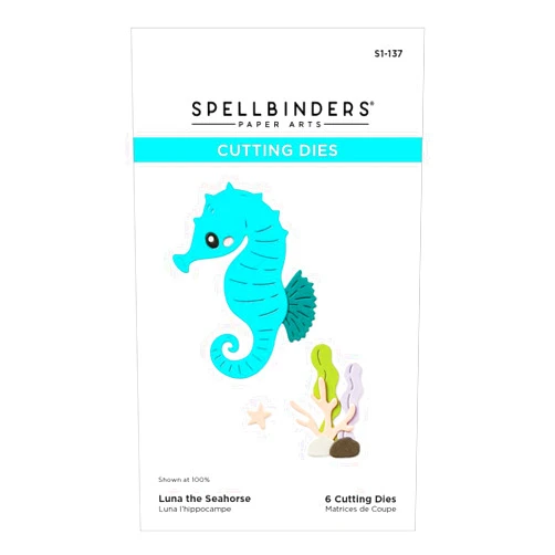 Spellbinders Luna The Seahorse Etched Dies, Metal