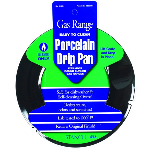 Stanco DRIP Round Gas PAN MfrPartNo 416-R, Black