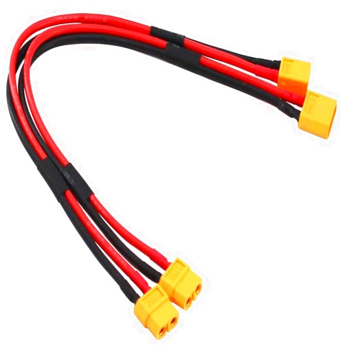 Maihuijia 2pcs XT60 Male Plug Connector to XT60 Female Plug Connector with 30cm Silicone Cable 14AWG (XT60)