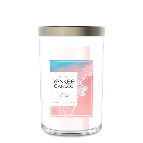 Yankee Candle Large Tumbler Scented Candle with up to 80 Hour Burn Time, Premium Plant Wax Blend for Consistent Burn, 20 oz Tumbler Candle with Room Filling Fragrance, Pink Sands
