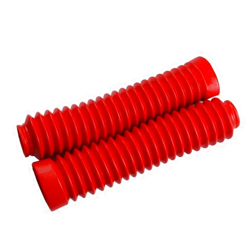 HML MOTOR Motorcycle Front Fork Shocker Rubber Cover Gaiters Gator Boots 2pcs 250mm (red)