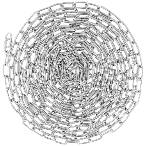 KINJOEK Stainless Steel Link Chain, 5/32 Inch x 32.8 Feet Heavy Duty Metal Proof Coil Chain, Silver Hanging Loop Chains for Guardrail, Lifting Chain