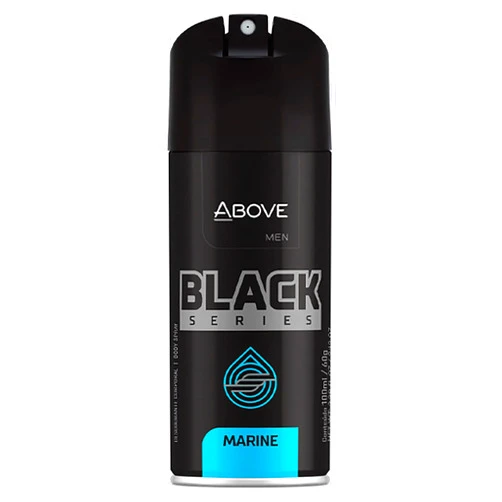 ABOVE Black Series Marine - Body Spray - Woody Fragrance - Notes of Tangerine, Mint, and Violet Leaves - Control Underarm Wetness - Leaves You Dry All Day - No Stains - 2.12 oz