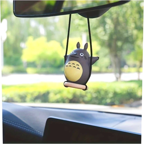 ANSHENYA Car Swinging Ornament Rear View Mirror Accessories Hanging Cute Anime Rearview Pendant Decoration Interior for Gardening Man Woman Charms Aesthetic Decor Decorations (LM)