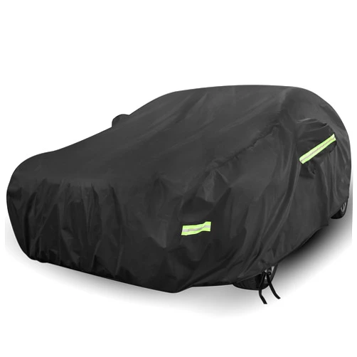 Morhept Car Cover Waterproof All Weather for Automobiles, Outdoor Indoor Full Exterior Covers for Sedan Black(Suggest Car Length from 194