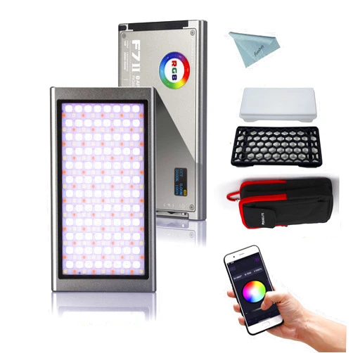 Fenxbzy Falcon Eyes F7 II 12W RGB LED Video Light 2500K-9000K Support APP Control CRI 96+,HSI/RGB/LEE/Rosco Mode