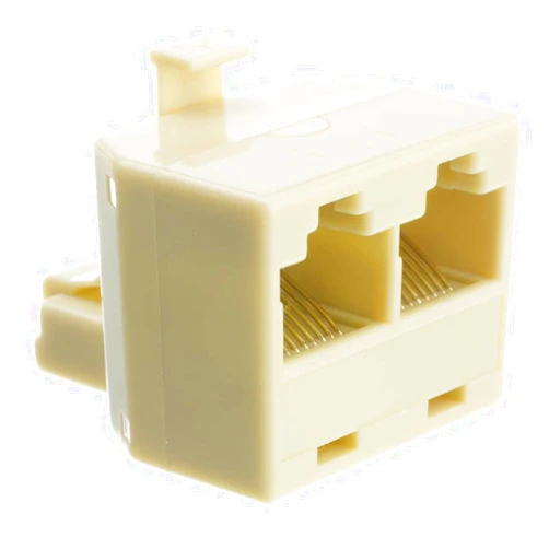 CableWholesale Phone Splitter (Straight), RJ45 8P8C Male to 2 RJ45 8P8C Female