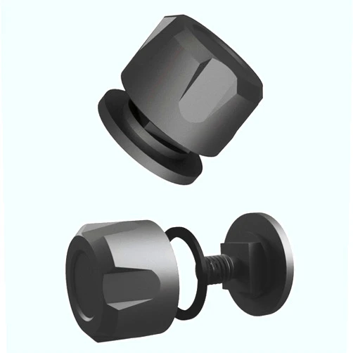 KAYBOO Welding Hood Pipeliner Helmet Fasteners-1Pair Aluminum Helmet Pipeliner Headgear Replacement Parts Accessories Screws Flip Hood, Anti-rust and durable (Black)