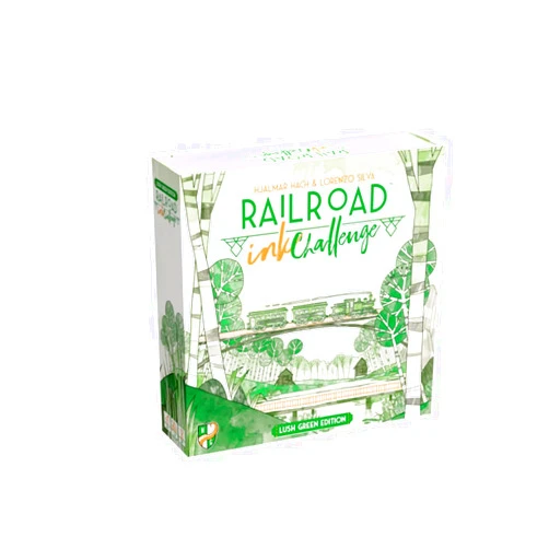 Horrible Guild Railroad Ink Challenge: Lush Green Edition - Roll Dice and Draw Railways and Routes, Goal Cards to Expand Your Rail Map - Expansion Dice Included, Plays with 1-6 players, 20-30 mins