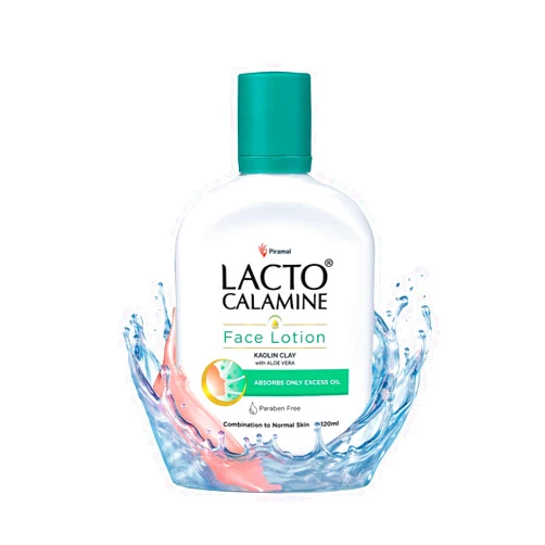 Lacto Calamine Face Moisturizing Lotion for Normal to Combination Skin | Excess Oil Absorbing & Pore Refining Moisturizer | Mattifying & Non Greasy | 4.06 Fl Oz/120ml