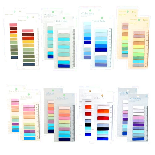 GetALift 3200pcs Sticky Tabs for Books, Colored Book Tabs for Annotating Books, Translucent Sticky Note Tabs for Page Markers Reading Tabs, Writable Post It Tabs Book Flags Sticky Index Tabs (Morandi)
