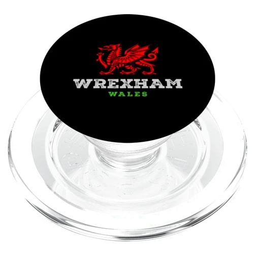 Wales Cymru Vintage Dagon Designs Wrexham Wales Welsh Dragon Flag Vintage PopSockets PopGrip for MagSafe
