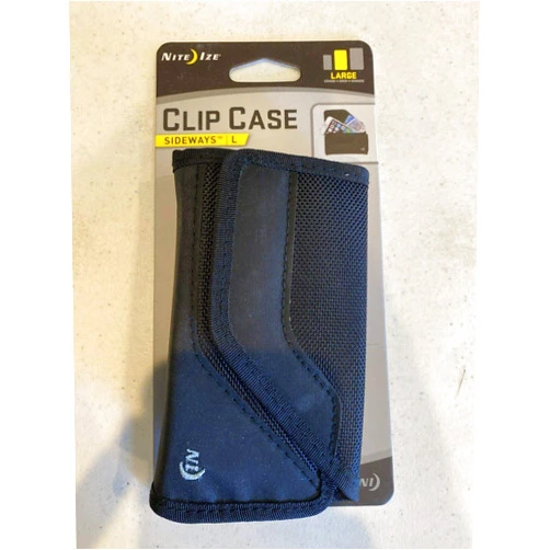 Nite Ize Clip Case Sideways Phone Holster - Protective, Clippable Phone Holder For Your Belt Or Waistband - Large - Black