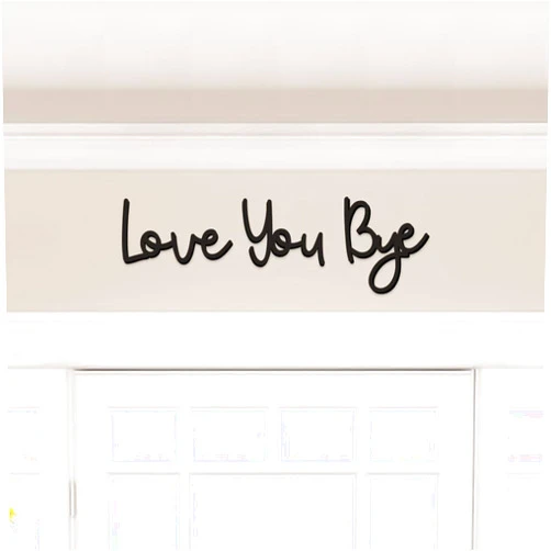 Dripykiaa Love You Bye Wood Sign Home Decor Boho Decor Wall Decor Express Love and Warm for Your Family Lovers Wall Art Gift Hallway Entryway Door Valentine Decorations for Home
