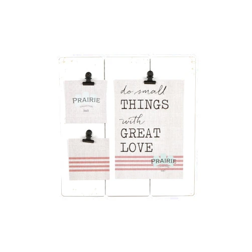 Haven Home Décor 3 Opening Rustic White Plank Collage Picture Frame, Holds Two 3X3 and One 5x7 Photos