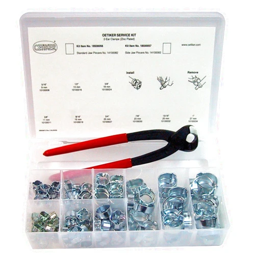 Oetiker 18500056 Service Kit (2-Ear Clamps, zinc plated with standard jaw single action pincers)