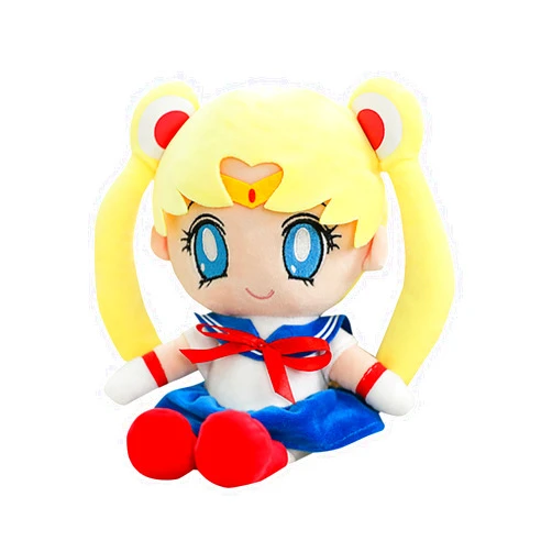 LINKOM Plush Doll Cute Cartoon Figure Plushie Stuffed Toy Soft Cushion Pillow Gift Collection Decoration for Fans Kids Girls (25cm/9.84inch, Blue)