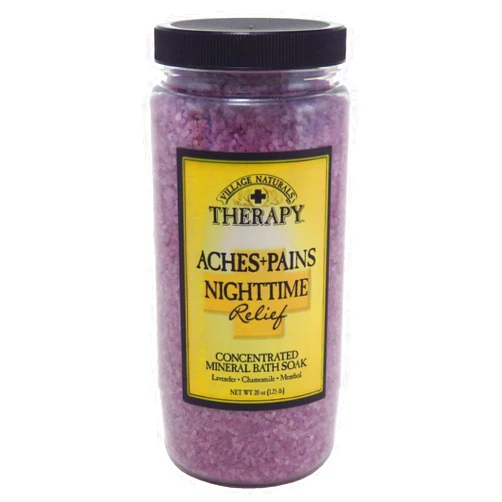 Village Naturals Therapy Village Naturals Aches & Pains nighttime Relief mineral bath Soak, 20 Ounce