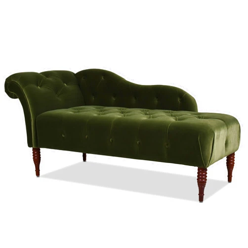 Jennifer Taylor Home Jennifer Taylor Samuel Tufted Chaise Lounge (Olive Green Performance Velvet)