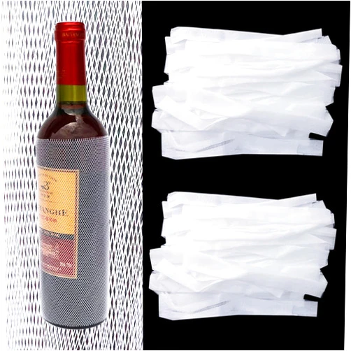 HanyHere Wine Mesh Protective Sleeves, 100 Pieces Mesh Liquor Bottle Sleeves Keep Bottles Safe Mesh Sleeves