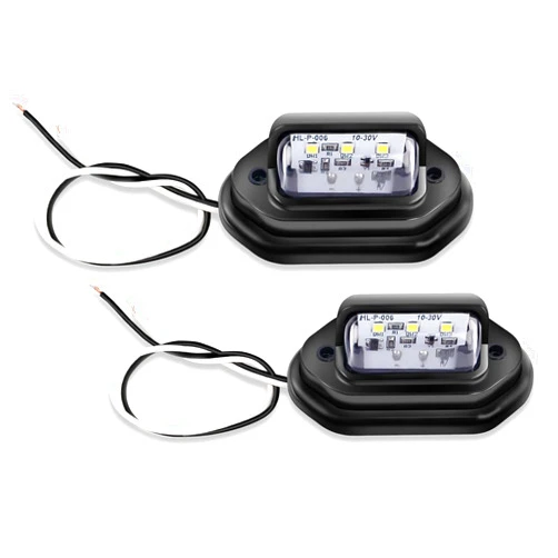 Nilight 2PCS 12V LED License Tag Light Convenience Courtesy Door Step Lights Waterproof Rainproof Dome Cargo Lights Under Hood Lights Legal for Car Truck RV Trailer, 2 Years Warranty