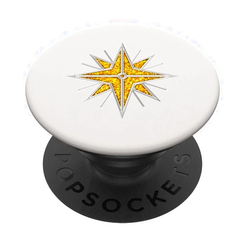 Magic symbols signs and runes by Anne Mathiasz Star of the elves, elves coat of arms, crest, badge, fantasy PopSockets Swappable PopGrip