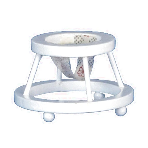 Melody Jane Dolls Houses Dollhouse Baby Walker White Wooden Miniature Nursery Accessory 1:12 Scale