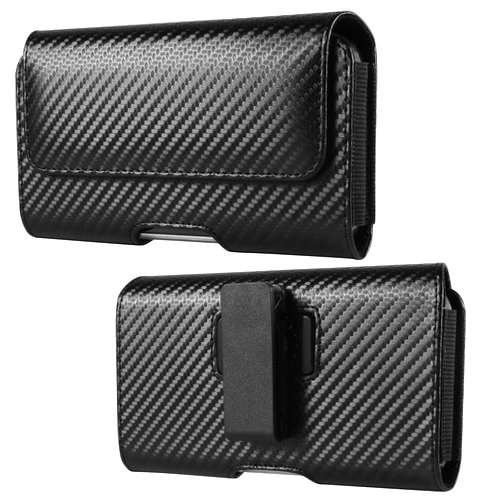 Seqoiyia PU Leather Cell Phone Holster Swivel Belt Clip Case Compatible for iPhone 16 Pro Max Galaxy S24 Ultra A35 A14 A23 A03 Moto G Play Stylus Power Pure OnePlus 12 12R 11 Pixel 9 Pro XL Nokia G310 (XL)