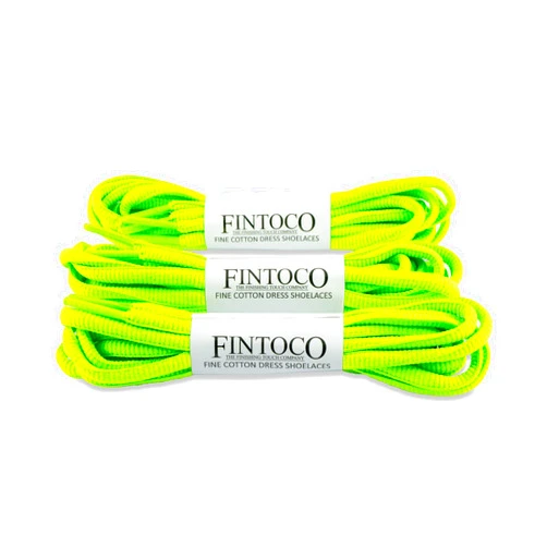 FINTOCO 3 Pairs of Oval Running Shoelaces for Sneakers
