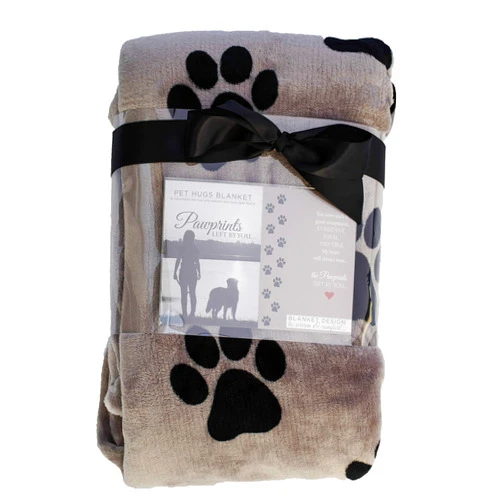 Pawprints Left by You Memorial Gifts Pawprints Left by You Pet Memorial Blanket with Heartfelt Sentiment - Comforting Pet Loss/Pet Bereavement Gift (Non Personalized)