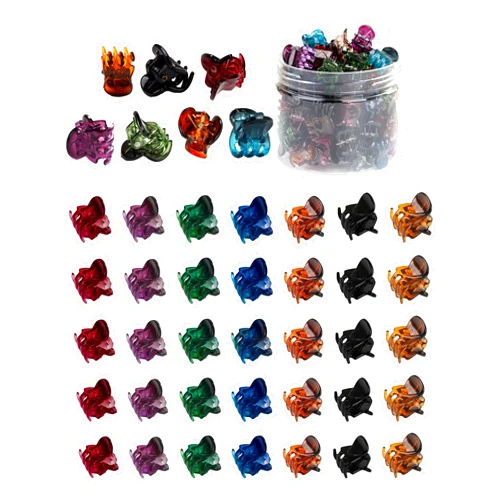 DF DUALFERV Mini Hair Clips - 72 Pcs for Women and Girls, Plastic, Small Claw Hair Clips with 3 Colors, Tiny