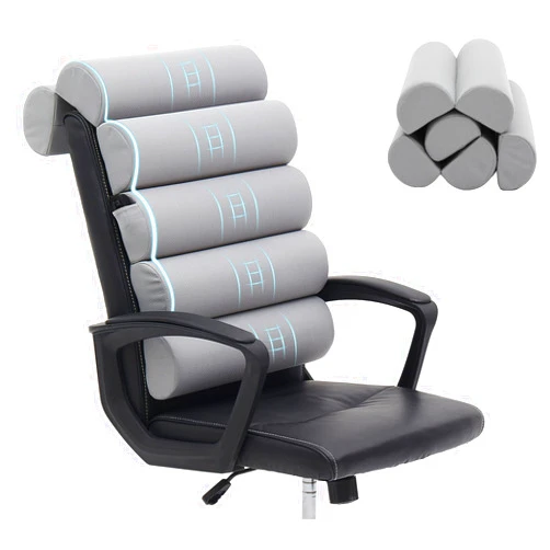 GIVANLEE Back Support Pillow for Office Chair,Computer/Desk Chair/Couch,Lumbar Support Pillow Adjustable for Chair,Patented 6-fold semi-circular Back Cushion Hanging on Office Chair,Soft